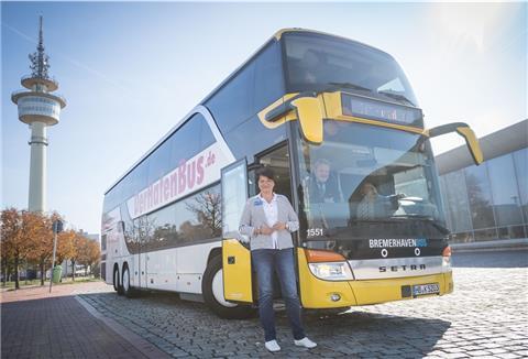 Hafenbus in Bremerhaven.