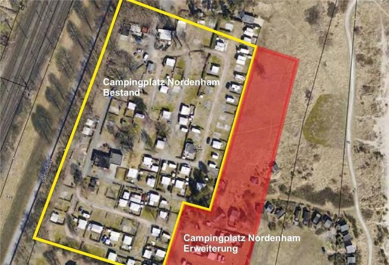 Plan zur Erweiterung des Campingplatzes 