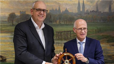 Der Bremer Bürgermeister Andreas Bovenschulte (l), und Hamburgs Bürgermeister Peter Tschentscher.