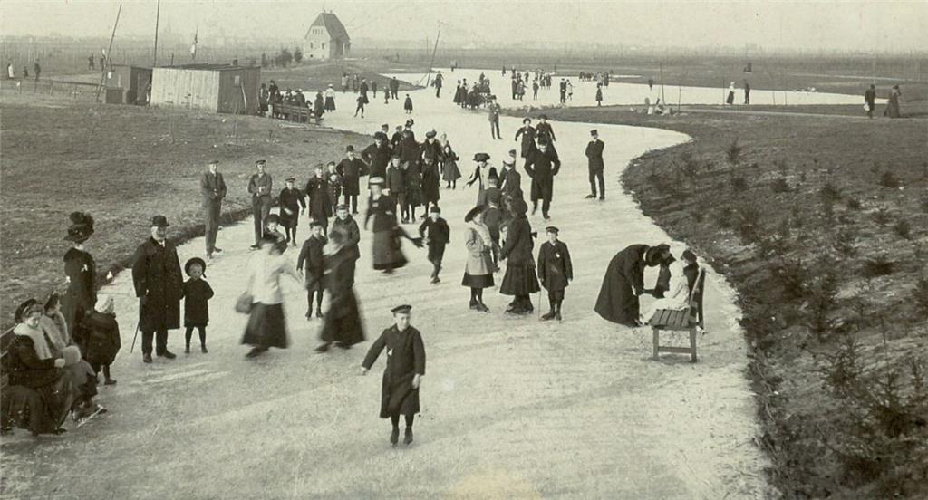 Der Bürgerpark im Winter 1906 oder 1907. Foto: NZ-Archiv