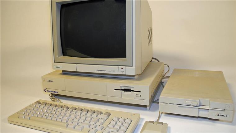 Der Commodore Amiga im Heinz Nixdorf MuseumsForum (HNF) in Paderborn. 