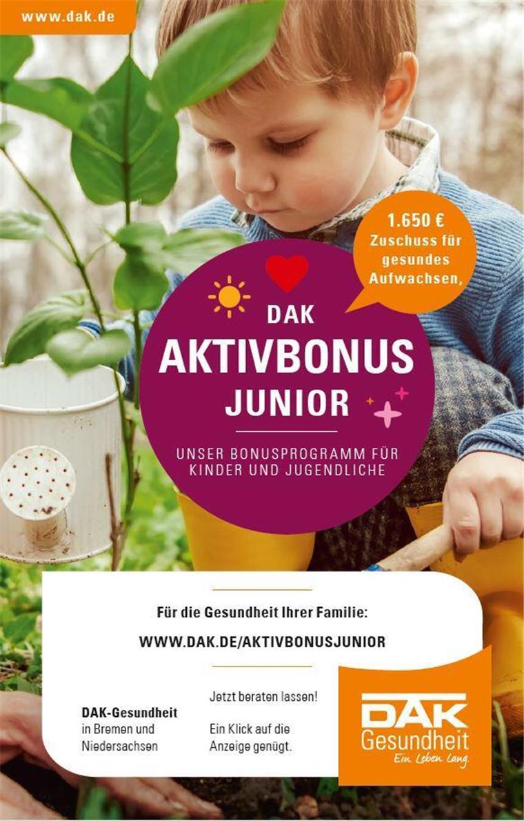 DAK AktivBonus Junior: Gesund aufwachsen und belohnt werden DAK