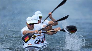 Der deutsche Kajak-Vierer kam bei der WM in Mailand auf Rang vier. (Archivbild)