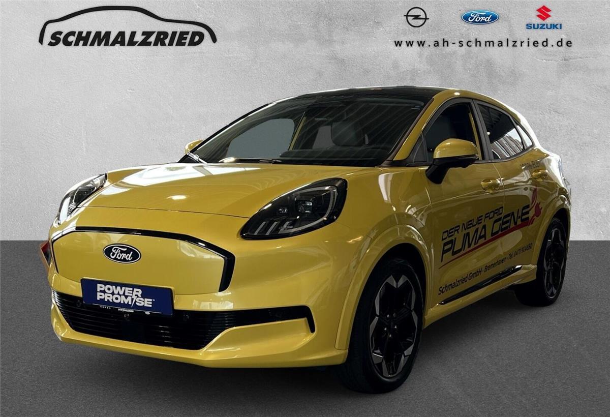 Der Ford Puma in gelber Karrosseriefarbe.