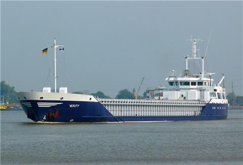 Der Frachter „Verity“ sank im Oktober 2023 nach einer Kollision in der Nordsee.