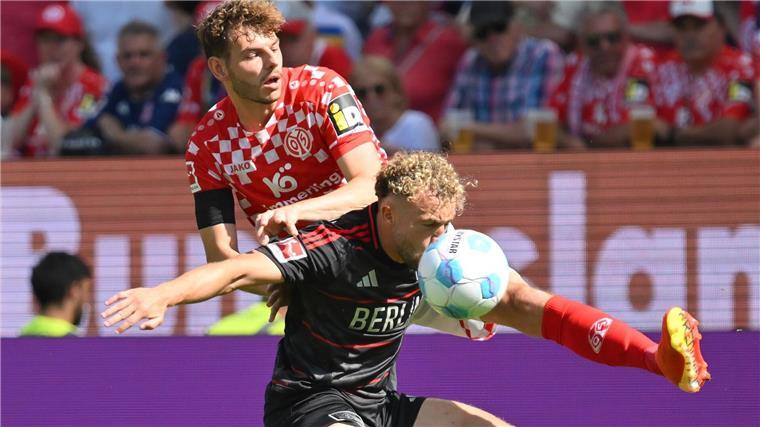 Kein Sieger bei Svensson-Rückkehr nach Mainz Der FSV Mainz 05 (rot) und Union Berlin lieferten sich zum Saisonstart eine umkämpftes Spiel.