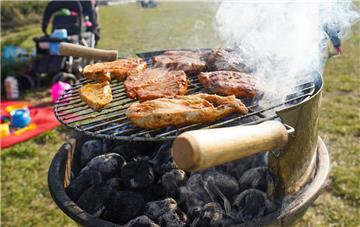 Der Grill sollte ebenerdig, stabil und windgeschützt sowie mit ausreichend Abstand zu brennbaren Gegenständen aufgestellt werden.