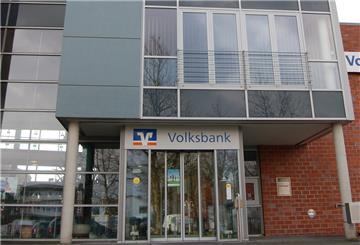 Der Hauptsitz der Volksbank Bremerhaven-Cuxland in Beverstedt.