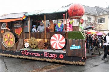 Der Karnevalsverein &quot;Hol Fast&quot; freute sich über 28 Festwagen, die beim...