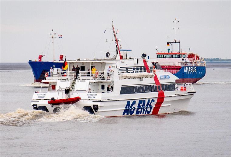Der Katamaran "Nordlicht" der Reederei Cassen Eils startet normalerweise Montag und Dienstag von der Seebäderkaje nach Helgoland.