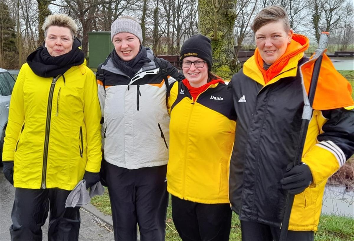 Der KBV Stollhamm mit (von links) Meike Ostendorf, Daniela Bischoff, Dania Göckemeyer und Inka Haase hielt gegen Schweinebrück hervorragend mit.
