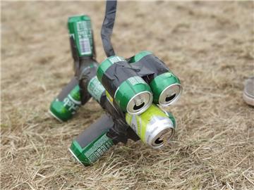 Der Kreativität ist keine Grenze gehen: Gassi gehen mit dem Bierhund gehört beim...