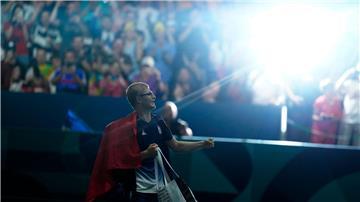 Der neue Star des Tischtennis-Sports: Der Franzose Felix Lebrun.