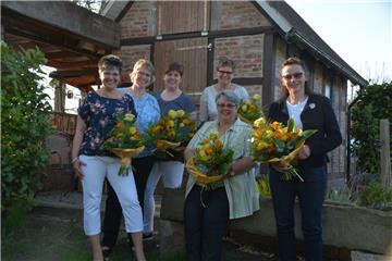 Der neue Vorstand der Landfrauen Wesermünde: Agnes Dahl (von links), Susanne Garbede, Nicole Bremer, Simone Gerdes, Bärbel Schmedes und die neue Vorsitzende Heike Bahr.