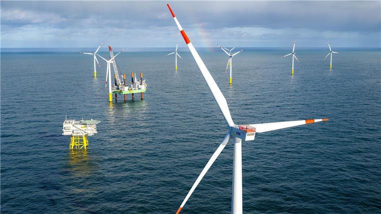 Der Offshore-Windpark Riffgat rund 15 Kilometer nördlich der Insel Borkum.