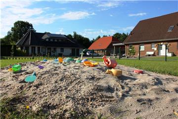 Der Spielplatz im Grünen Winkel in Reitland bietet ein trauriges Bild. Nur noch ein Sandhaufen ist übriggeblieben. 