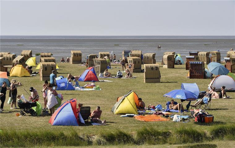 Der Strand in Dorum war auch im Sommer 2018 ein besonders beliebtes Ziel von Urlaubsgästen.