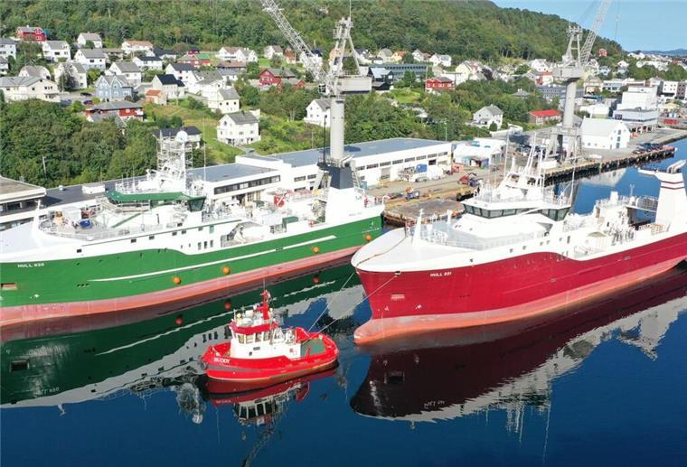 Ende einer abenteuerlichen Reise: 50-Millionen-Trawler erreicht Norwegen Die „Berlin“ erreicht die Vard-Werft in Norwegen.