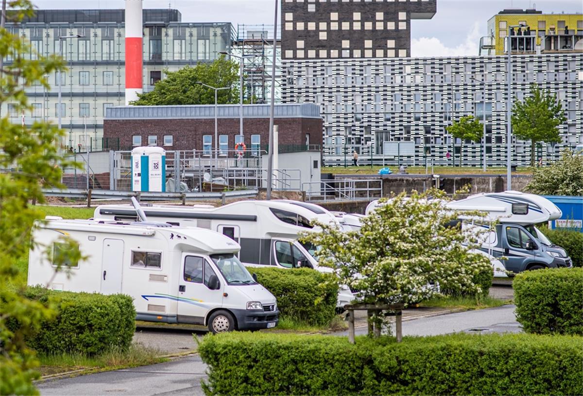 Wohnmobilstellplatz an der Doppelschleuse