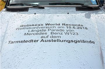 Der Zweck des Treffens stand auch auf der Motorhaube von Heykants Auto.