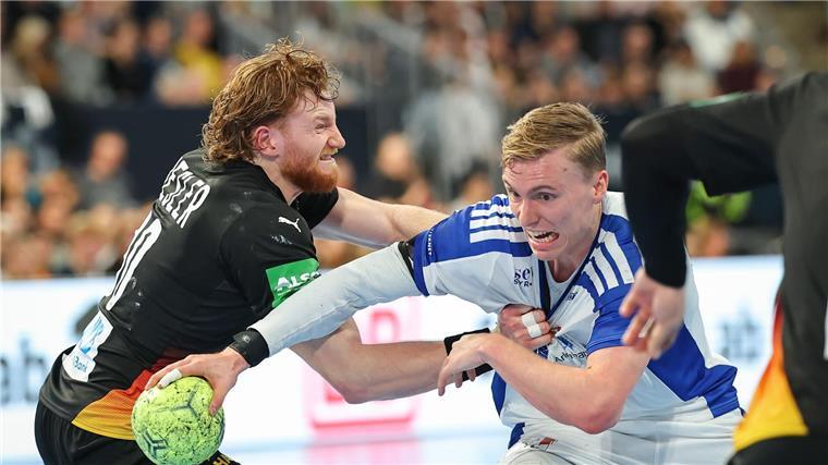 Zurück im Rampenlicht: EM-Hoffnung Knorr genießt es DHB-Debütant Tom Kiesler schreckte vor keinem Zweikampf zurück.