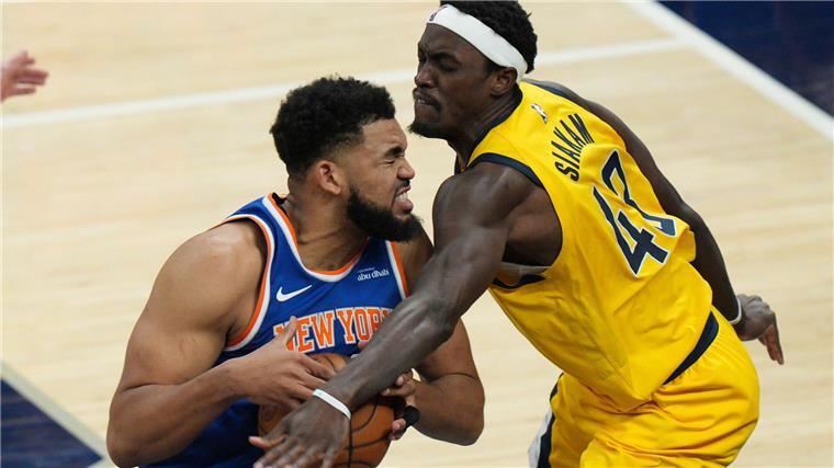 Die Abwehrarbeit der Pacers um Pascal Siakam (rechts) war die Grundlage für den Erfolg gegen die Knicks.