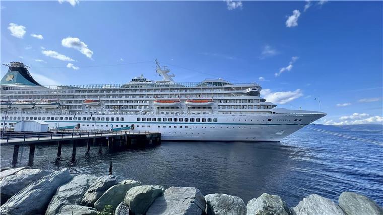 Kurs Bremerhaven: So läuft der letzte Abend auf der „Artania“ Die "Artania" hat hier in Trondheim festgemacht.