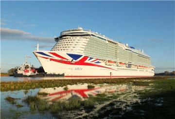 Das Kreuzfahrtschiff "Arvia".