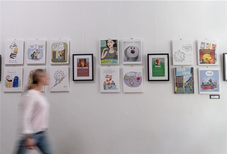 Ist Lachen über die Pandemie okay? Die Ausstellung „Ansteckende Cartoons“ in der „Havengalerie“ in Bremen-Vegesack thematisiert derzeit die Corona-Krise anhand von Cartoons.
