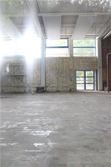 Die Bauarbeiten für die neue Mensa der Oberschule 1 in Nordenham ruhen derzeit.