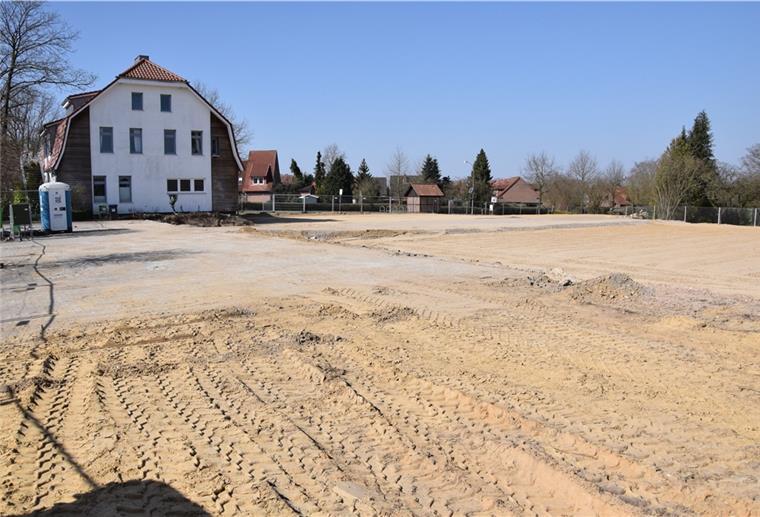 Die Baustelle in Selsingen: Hier beteiligt sich die Gemeinde in Millionenhöhe am geplanten Neu- und Umbau der Lebenshilfe-Kita für den kommunalen Teil der Einrichtung.