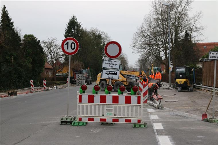Die Baustelle soll noch an diesem Freitag aufgehoben werden. 
