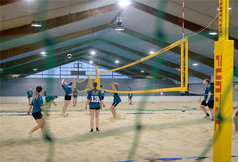 Die Beachvolleyball-Anlage im Wesersportpark.