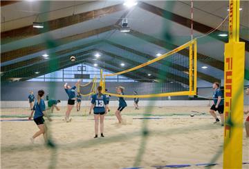 Die Beachvolleyball-Anlage im Wesersportpark.