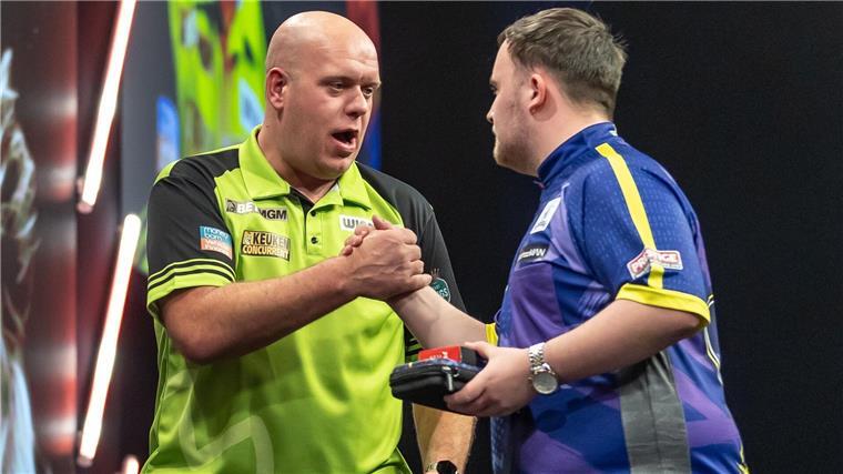 Die beiden Topfavoriten: Michael van Gerwen und Luke Littler.