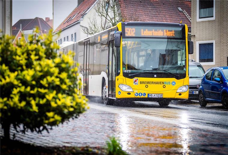 Symbolfoto Nahverkehr Bremerhaven: Bremerhavenbus im Stadtgebiet Lehe. Foto: Hartmann