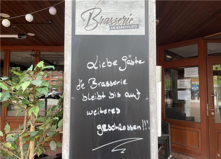 Tür der Brasserie am Nordenhamer Marktplatz bleibt dicht - nur vorübergehend?