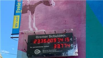 Die Bremer Schuldenuhr läuft wieder
