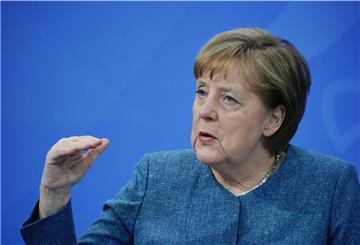 Bundeskanzlerin Angela Merkel (CDU) spricht bei der Pressekonferenz nach dem Impfgipfel im Kanzleramt.
