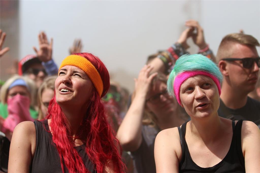 Die Deichbrand-Fans ließen ihrer Kreativität freien Lauf - bis in die Haarspitze...