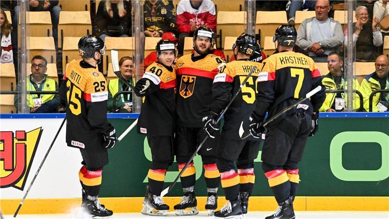 Die deutschen Eishockey-Spieler haben ihr zweites Spiel gewonnen.