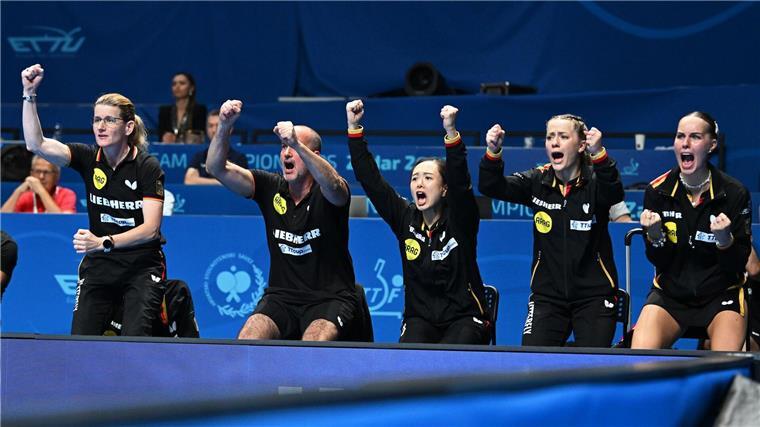 Kaufmann jubelt: Zehnter EM-Titel für Tischtennis-Team Die deutschen Tischtennis-Frauen haben den EM-Titel gewonnen.