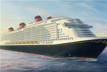 Rendering des Kreuzfahrtschiffs "Disney Adventure"