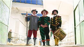 Die drei Herolde eröffnen den Gallimarkt.