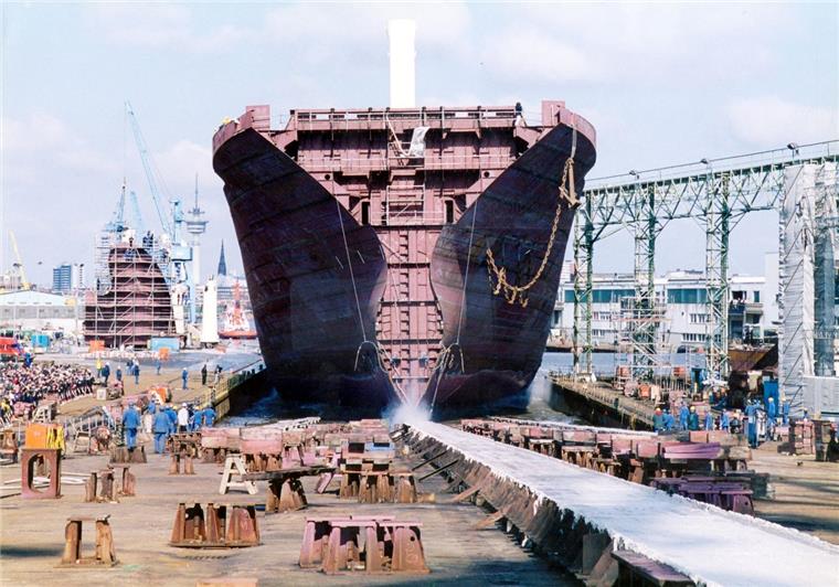 Die "E.R. Helgoland" war eines der letzten Schiffe, das bei SSW vom Stapel lief.