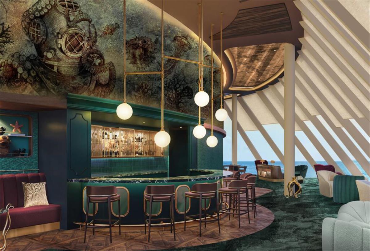 Die exklusive Captain’s Bar auf Deck 16 lädt zum Verweilen ein.