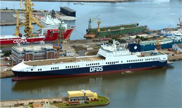Die Fähre "Primula Seaways" ist nach der Verlängerung  zur Probefahrt bereit.