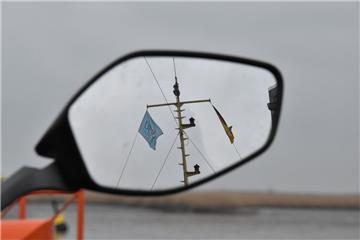 Die Fähre zwischen Brake und Sandstedt fährt bei jedem Wetter. 