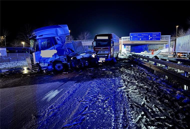Tausende Forellen verenden bei Lkw-Unfall auf der A1 bei Sittensen Die Fahrbahn war mehrere Stunden gesperrt.