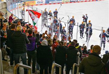 Die Fans der Fischtown Pinguins bejubeln ihre Mannschaft.